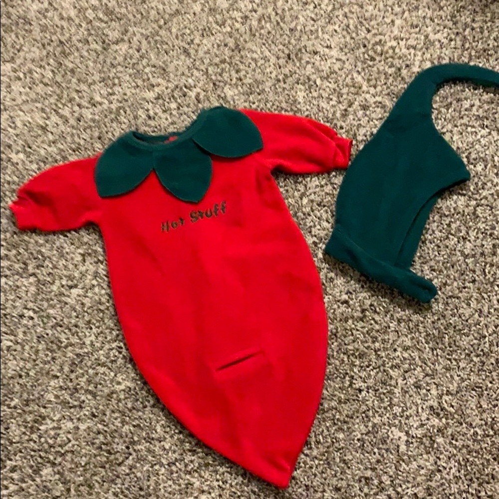 Hot Stuff Chili Pepper 2 pc baby costume